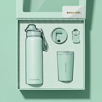 Bouteille d'eau isotherme en acier inoxydable à large ouverture Everich 32 oz, pour le sport et la gym, avec logo personnalisé, portable, avec ensemble cadeau tasse à café