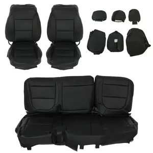 Stoelhoezen Voor En Achter Set Voor 19-21 Chevy Silverado 1500 2500 3500 Crew Cabine Wt