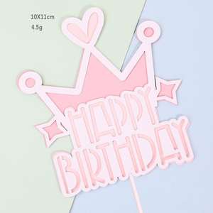 Décorations de gâteau de princesse <span class=keywords><strong>Prince</strong></span> <span class=keywords><strong>petit</strong></span> train rose et bleu pour garçons et filles pour gâteaux d'anniversaire de Noël - Product Image 6