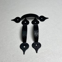Poignées de meuble en fer noir martelé en forme de goutte d'eau pour armoires, tiroirs et penderies