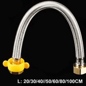 Mangueras de Entrada de Agua para Grifos de Baño y Fregaderos de Cocina, Conector Flexible de Acero Inoxidable G 1/2" X G 1/2" - Product Image 6