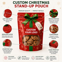 Kantong Hadiah Natal Bentuk Manusia Salju Berkualitas Tinggi, Bebas BPA, Dapat Disesuaikan, Cetak, Pegangan Oval, Model Berdiri
