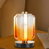 Lampe de table en verre de style moderne, décoration classique pour la maison, avec LED, température de couleur multi-couleurs, luxe pour les chambres à coucher, la salle de lecture, le salon