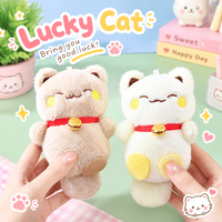 Porte-clés en peluche chaton mignon en forme de clochette, poupée en peluche, accessoire de sac, breloque de sac à dos pour couple, petit cadeau créatif