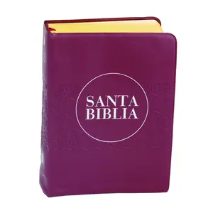 Penutup Kulit Cetakan Biblia Spanyol Profesional Pabrikan Tiongkok Cetakan Besar Santa Biblia