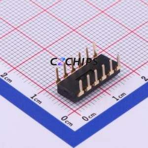 EI-06-Q DIP Switch Through hole Component (THT) Switch ( Number of Switch Sections: 6 )( Lead Spacing: 2.54mm ) - Product Image 2