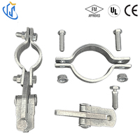 Collier de serrage en acier au carbone UTT20 homologué CE FM, diamètre 1"-8", galvanisé, collier sismique NFPA13, attache anti-oscillation pour sprinkler, non réglable