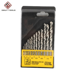 Jeu de 13 forets hélicoïdaux HSS à tige droite et ronde, de 2 à 8 mm, pour perçage du métal - Product Image 1