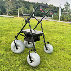 Cadre de marcheur de bord de mer Fauteuil roulant de marche assisté Siège de marcheur de plage adulte Poulies de travail de réhabilitation Supplie Beach Rollat - Product Image 3