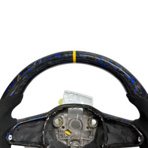 Volant en fibre de carbone forgé VW <span class=keywords><strong>Golf</strong></span> MK8 GTI <span class=keywords><strong>2020</strong></span> R GTE <span class=keywords><strong>GTD</strong></span> Jetta Passat CC avec matériau en cuir - Product Image 3