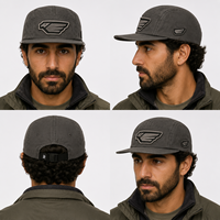 Gorra de Camper de Algodón Lavado de 5 Paneles con Parche de Cuervo, Estilo Vintage, Estilo Urbano, Unisex, Etiqueta Personalizada, Directo de Fábrica