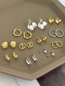 Dylam New Minimalist Design S925 Silver Rhodium 18K Gold Plated Tiny <b>Infinity</b> Symbol Clio on <b>Earrings</b> for Women - Product Image 6