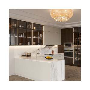 ตู้ครัวไม้เนื้อแข็งหรูหราทันสมัยครบชุดพร้อมการออกแบบที่ปรับแต่งได้และคุณสมบัติอเนกประสงค์สำหรับการใช้งานในโรงแรมอพาร์ทเม้นท์ - Product Image 2