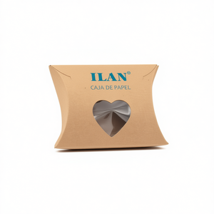 Scatola in Carta Kraft Ilan 9,8x12,2 Cm con Finestra a Cuore per Confezione Regalo Matrimonio 6 Pezzi - Product Image 1