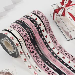 Nine-Colored Ribbon Satin Ribbon Valentine'S Day Gift Wrapping Ribbon 9K543 Fashion Digital Printing Decorative - Product Image 1