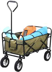 Hoge kwaliteit opvouwbare campingkar, draagbare handkar met vier wielen, OEM voor winkelen en gereedschap - Product Image 2