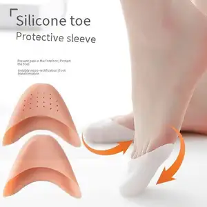 Cao gót chân Toe bìa cho Ballet pointe giày Gel chống mài mòn ngón chân cái bảo vệ với dày Silicone pointe Giày Bìa