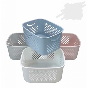 Panier à linge durable en plastique HALO avec poignées, design tressé, panier de rangement pour vêtements, jouets, salle de bain, chambre, organisateur de maison - Product Image 4
