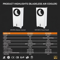 Ventilateur portable sans pales sur pied à circulation d'air silencieuse, vitesse du vent 5 m/s, 12 vitesses, prix fabricant, en promotion