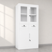 Armoires de classement de bureau modernes, armoire de rangement en métal à 2 tiroirs avec serrure, structure KD pour le mobilier de bureau à domicile