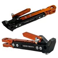 Support de pied de moto réglable, béquille modifiée, trépied unilatéral, scooter, support latéral en alliage d'aluminium
