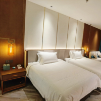 Ensemble de meubles de chambre à coucher en bois de haute qualité, taille king size, pour hôtel