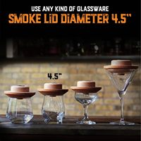 Kit de Ahumador para Cócteles de Whisky - Virutas de Madera de Roble Premium de EE. UU., Sirope Old Fashioned, 8 Sabores, Combustible de Butano, Caja de Regalo de Madera