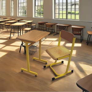Hot Sale Modern Children School Furniture <b>Desk</b> and Chair Metal Drawer Set PT-308D Student Table Chair Set PT-308D - Product Image 5