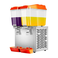 Distributeurs de boissons à 2 réservoirs en verre – Machine à jus froids et chauds – Distributeur de jus de fruits