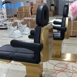Kisen Factory Wholesale Black Gold Base Customized Color Beauty Salon Massage Spa <b>Electric</b> Adjustable Bed with Face Hole - Product Image 3