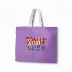 Bolsa de compras de plástico transparente personalizada con logotipo personalizado, impresa con la marca, al por mayor, grande, para ropa. - Product Image 1