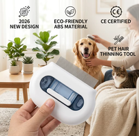 Cepillo Profesional Autolimpiante de Vapor para Eliminar Pelo de Mascotas, Masajeador para Perros y Gatos, Peine de Acero Inoxidable para Belleza y Limpieza de Mascotas