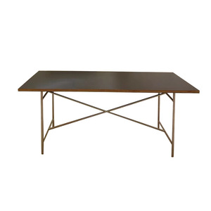 Mesas de escritorio ejecutivas modernas de diseño simple, escritorios de oficina de madera de acero inoxidable - Product Image 5