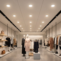 Lampu Panel LED Plafon Modern untuk Interior, 3W-24W, RA70, IP44, Aluminium, untuk Kamar Mandi & Kantor