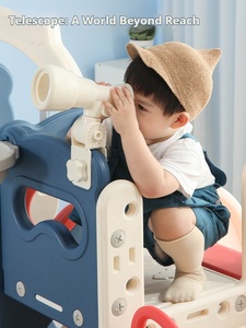 Ensemble de <span class=keywords><strong>balançoire</strong></span> et <span class=keywords><strong>toboggan</strong></span> d'intérieur en plastique durable pour enfants, adapté aux bébés et tout-petits, capacité de moins de 100 kg, maisonnette de jeu sûre et amusante - Product Image 4