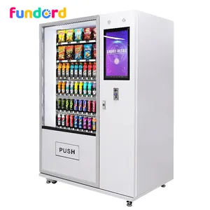 Distributeur de snacks et boissons froides réfrigérés en plein air en libre-service Fundord