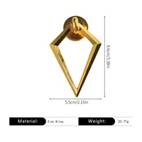 Poignées en alliage de zinc en forme de diamant dorées - Design de luxe traditionnel pour la cuisine, le commode, le canapé, les chaises de salle à manger, les tiroirs et les portes