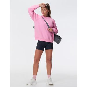 Sweat-shirt en polaire surdimensionné pour femme FOXA, coupe ample, col rond, manches longues, respirant, 100% polyester - Product Image 5