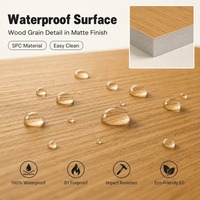 Panel Dinding SPC Anti Lembab, Tahan Api, Tahan Benturan, Motif Kayu untuk Desain Interior