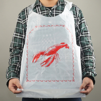 Penjualan Panas Produsen Desain Khusus Lobster Bib Plastik Sekali Pakai Restoran Makanan Laut Bib Dewasa Sekali Pakai untuk Makan