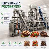 Machine automatique pour noix (amandes, noix de cajou, pistaches) avec pesage, scellage, étiquetage, système d'azote et contrôle PLC pour sacs et sachets de grande capacité