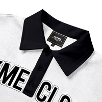 Polos de algodón unisex OEM para hombre, polos personalizados con logotipo bordado, Polo blanco