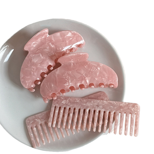 Wow Sheila 2025 vendita calda Logo personalizzato a buon mercato all'ingrosso leopardo acetato capelli artiglio Set di pettine per le donne - Product Image 1