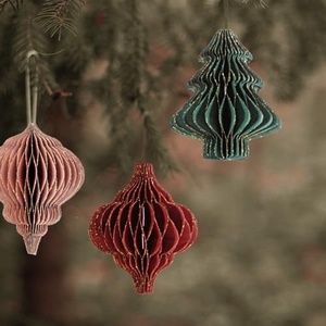 New Christmas Decoration Origami Christmas <b>Tree</b> Honeycomb Ball Pendant, Ins Pendant, Christmas <b>Tree</b> Decoration Pendant - Product Image 5