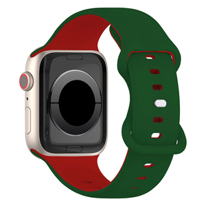 Bracelet de montre en silicone bicolore Upro Wholesale pour Apple Watch, impression personnalisée, étanche, durable, pour une utilisation sportive quotidienne - Product Image 3