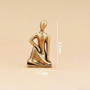 Statuetta 3D in Ottone Puro Bestseller Transfrontaliero, Ornamento in Stile Nordico di Lusso Leggero, Figurina Astratta Animale per Soggiorno UV - Product Image 3