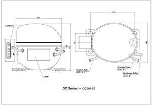 MX-QD128YG sikelan 1/6 HP máy nén R600a 220V LBP nhà tủ lạnh tủ lạnh máy nén - Product Image 5