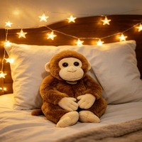 Peluche singe mignonne personnalisée, jouet en peluche doux en polyester long avec rembourrage en coton PP, 10-30 cm, pour enfants de 3 ans et plus