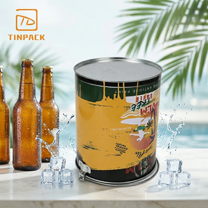 Seau à glace en métal réutilisable de grande capacité, imprimé sur mesure, avec poignée, pour bar et fêtes - Product Image 5