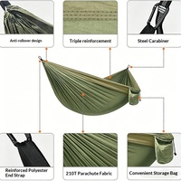 Hamac moustiquaire d'extérieur en tissu parachute de nylon, simple ou double, pour camping – Vente chaude